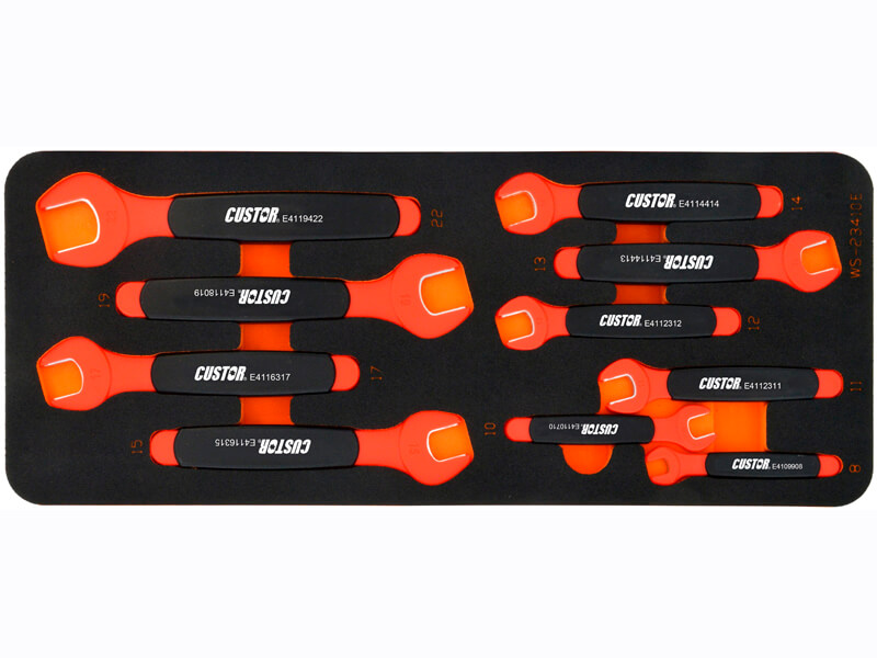10PCS - 1000V. INSULATED OPEN-END WRENCH SET