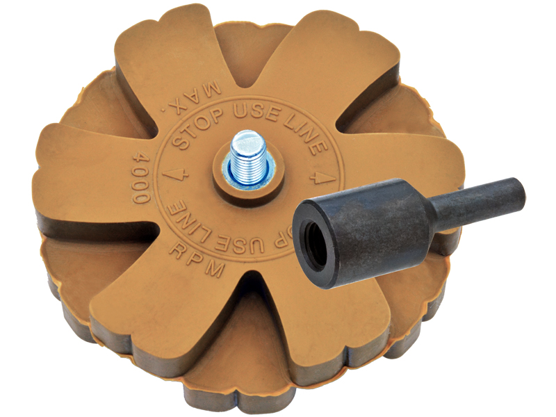 RUBBER STRIPPING WHEEL WITH ADAPTOR SET