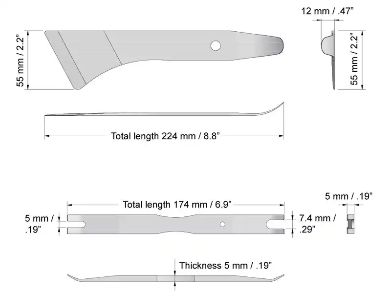 2PCS - TRIM CLIP REMOVAL TOOL SET