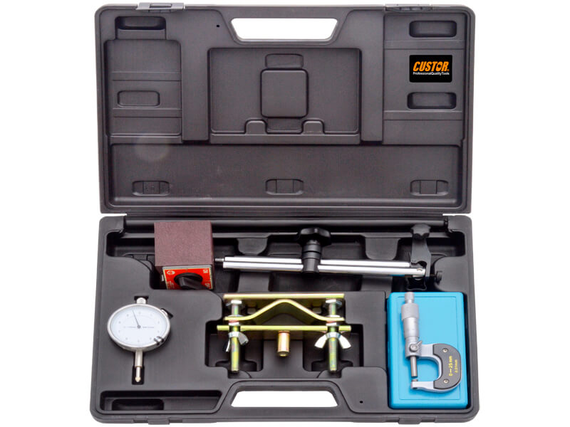5 piezas: kit de herramientas de medición de discos de freno de 2 vías